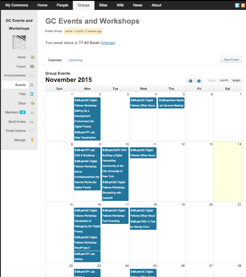 Design/UX 4903 Improving visual appearance of event calendars CUNY